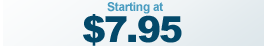 Starting at $7.95